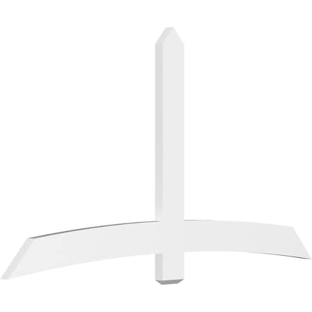 Ekena Millwork Bellingham Architectural Grade PVC Gable Bracket, 84"W x 45 1/2"H x 2"D x 6"F, 13/12 Pitch GBP084X46X0206BEL00